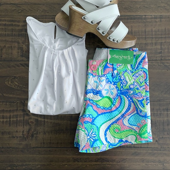 New Lilly Pulitzer Conch Republic 5” Callahan Shorts Size 00 - Picture 15 of 16